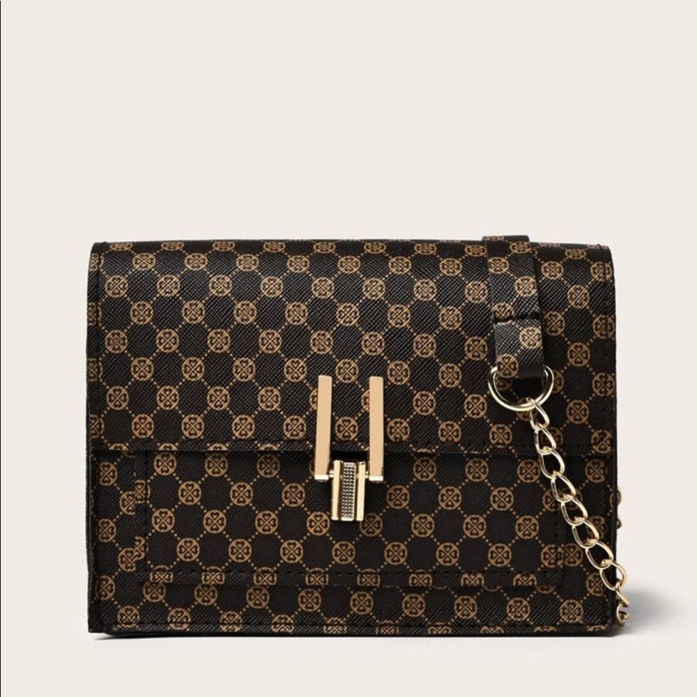Quilted flap cross body purse